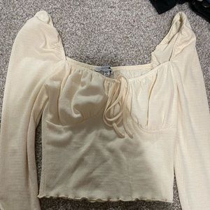 long sleeve crop top